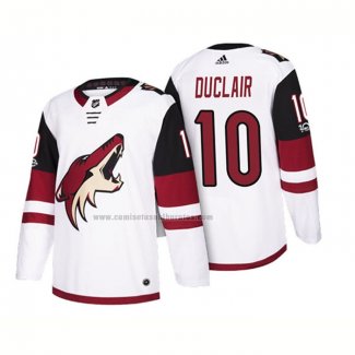 Camiseta Hockey Arizona Coyotes Anthony Duclair 2018 Season Centennial Patch Team Road Blanco