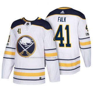 Camiseta Hockey Buffalo Sabres Justin Falk 2018 New Season Team Road Blanco