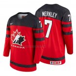 Camiseta Hockey Canada Ryan Merkley 2018 IIHF World Championship Jugador Rojo