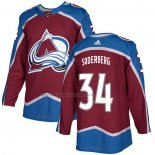 Camiseta Hockey Colorado Avalanche Carl Soderberg Primera Autentico Rojo