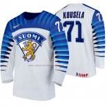 Camiseta Hockey Finlandia Kristian Kuusela Primera 2020 IIHF World Championship Blanco