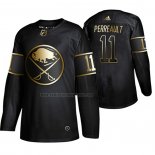Camiseta Hockey Golden Edition Buffalo Sabres Gilbert Perreault Retired Jugador Autentico Negro