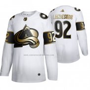 Camiseta Hockey Golden Edition Colorado Avalanche Gabriel Landeskog Limited Blanco
