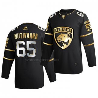 Camiseta Hockey Golden Edition Florida Panthers Markus Nutivaara Limited Autentico 2020-21 Negro