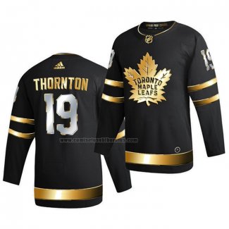 Camiseta Hockey Golden Edition Toronto Maple Leafs Joe Thornton Limited Autentico 2020-21 Negro