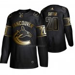 Camiseta Hockey Golden Edition Vancouver Canucks Brandon Sutter Autentico Negro