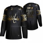Camiseta Hockey Golden Edition Washington Capitals Dale Hunter Retired Jugador Autentico Negro