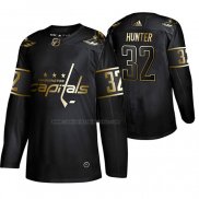 Camiseta Hockey Golden Edition Washington Capitals Dale Hunter Retired Jugador Autentico Negro