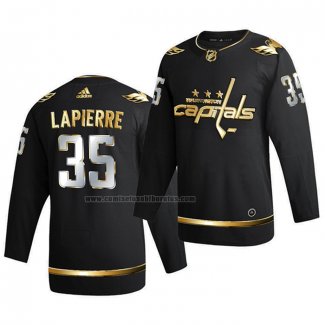 Camiseta Hockey Golden Edition Washington Capitals Henrik Lundqvist Limited Autentico 2020-21 Negro