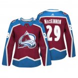 Camiseta Hockey Mujer Colorado Avalanche Nathan Mackinnon Autentico Jugador Maroon