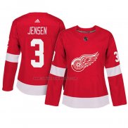 Camiseta Hockey Mujer Detroit Red Wings Nick Jensen Autentico Jugador Rojo