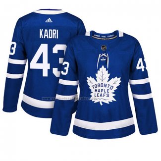 Camiseta Hockey Mujer Toronto Maple Leafs Nazem Kadri Primera Autentico Jugador Azul