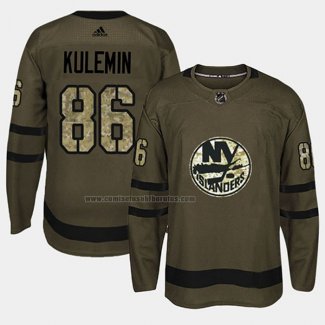 Camiseta Hockey New York Islanders Nikolay Kulemin 2018 Salute To Service Verde Militar