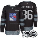 Camiseta Hockey New York Rangers Mats Zuccarello 1917-2017 100th Aniversario Negro