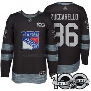 Camiseta Hockey New York Rangers Mats Zuccarello 1917-2017 100th Aniversario Negro