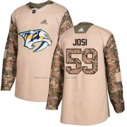 Camiseta Hockey Nino Nashville Predators Roman Josi Autentico 2017 Veterans Day Camuflaje