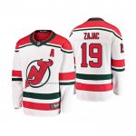 Camiseta Hockey Nino New Jersey Devils Travis Zajac Alterno Breakaway Blanco