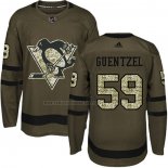 Camiseta Hockey Nino Pittsburgh Penguins Jake Guentzel 2018 Salute To Service Verde Militar