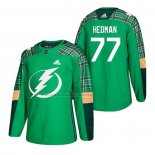Camiseta Hockey Tampa Bay Lightning Victor Hedman 2018 Dia de San Patricio Verde