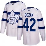 Camiseta Hockey Toronto Maple Leafs Tyler Bozak Autentico 2018 Stadium Series Blanco