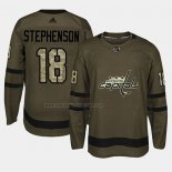 Camiseta Hockey Washington Capitals Chandler Stephenson 2018 Salute To Service Verde Militar