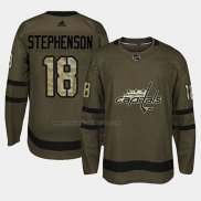 Camiseta Hockey Washington Capitals Chandler Stephenson 2018 Salute To Service Verde Militar