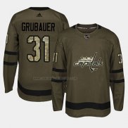 Camiseta Hockey Washington Capitals Philipp Grubauer 2018 Salute To Service Verde Militar