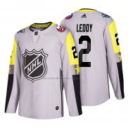 Camiseta Hockey 2018 All Star New York Islanders Nick Leddy Gris