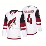 Camiseta Hockey Arizona Coyotes Niklas Hjalmarsson 2018 Season Centennial Patch Team Road Blanco