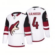 Camiseta Hockey Arizona Coyotes Niklas Hjalmarsson 2018 Season Centennial Patch Team Road Blanco