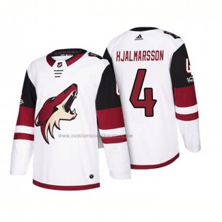 Camiseta Hockey Arizona Coyotes Niklas Hjalmarsson 2018 Season Centennial Patch Team Road Blanco