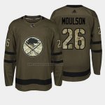 Camiseta Hockey Buffalo Sabres Matt Moulson 2018 Salute To Service Verde Militar