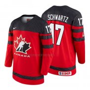 Camiseta Hockey Canada Jaden Schwartz 2018 IIHF World Championship Jugador Rojo