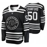 Camiseta Hockey Chicago Blackhawks Corey Crawford Premier Alterno Negro