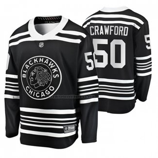 Camiseta Hockey Chicago Blackhawks Corey Crawford Premier Alterno Negro