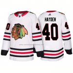 Camiseta Hockey Chicago Blackhawks John Hayden 2018 Blanco