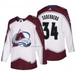 Camiseta Hockey Colorado Avalanche Carl Soderberg 2018 Blanco