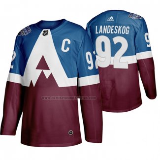 Camiseta Hockey Colorado Avalanche Gabriel Landeskog 2020 Stadium Series Azul