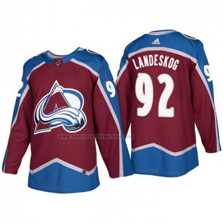 Camiseta Hockey Colorado Avalanche Gabriel Landeskog Primera Premier 2017-2018 Rojo