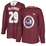 Camiseta Hockey Colorado Avalanche Nathan Mackinnon New Season Practice Maroon