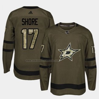 Camiseta Hockey Dallas Stars Devin Shore 2018 Salute To Service Verde Militar