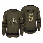 Camiseta Hockey Florida Panthers Aaron Ekblad 2018 Salute To Service Verde Militar