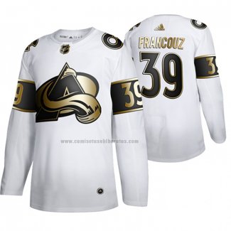Camiseta Hockey Golden Edition Colorado Avalanche Pavel Francouz Limited Blanco
