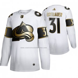Camiseta Hockey Golden Edition Colorado Avalanche Philipp Grubauer Limited Blanco