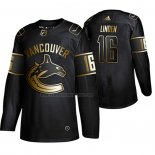 Camiseta Hockey Golden Edition Vancouver Canucks Trevor Linden Retired Jugador Autentico Negro