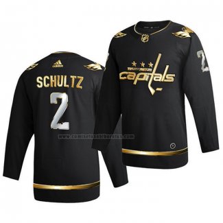 Camiseta Hockey Golden Edition Washington Capitals Justin Schultz Limited Autentico 2020-21 Negro