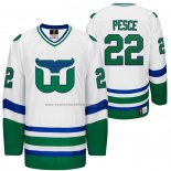 Camiseta Hockey Hartford Whalers Brett Pesce Heritage Night Throwback Blanco