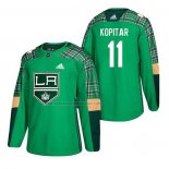 Camiseta Hockey Los Angeles Kings Anze Kopitar 2018 Dia de San Patricio Verde
