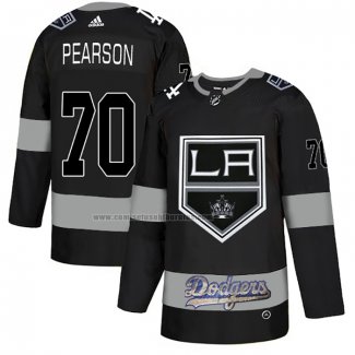 Camiseta Hockey Los Angeles Kings Tanner Pearson City Joint Name Stitched Negro