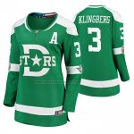 Camiseta Hockey Mujer Dallas Stars John Klingberg Breakaway Jugador 2020 Winter Classic Verde